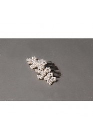 Women's Silver / Rhinestone / Alloy / Imitation Pearl Headpiece - Wedding Hair Combs 1 Piece