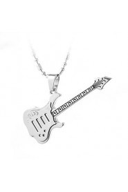 Stainless Steel Guitar Necklace (Four Colors)