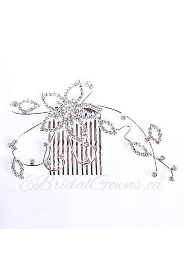 Fashion Alloy Hair Combs With Rhinestone Wedding/Party Headpiece