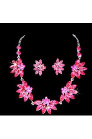 Jewelry Set Women's Birthday / Gift / Party / Special Occasion Jewelry Sets Alloy Rhinestone / Cubic Zirconia Necklaces / EarringsAs the