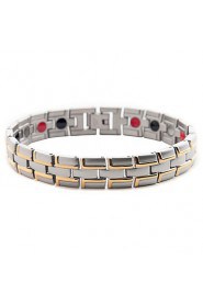 Healing Magnetic Bracelet Men 316L Stainless Steel 3 Health Care Elements(Magnetic,FIR,Germanium) Bracelet Hand Chain