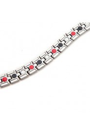 Healing Magnetic Bracelet Men 316L Stainless Steel 3 Health Care Elements(Magnetic,FIR,Germanium) Bracelet Hand Chain