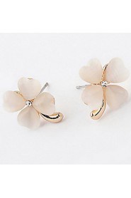 Korea Style Opal Flower Stud Earrings