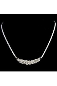 Ladies'/Women's Rhinestone Necklace With Diamond