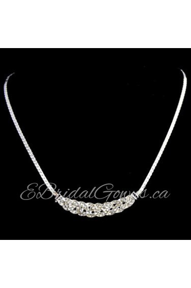 Ladies'/Women's Rhinestone Necklace With Diamond