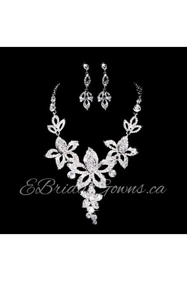 Jewelry Set Women's Anniversary / Wedding / Engagement / Birthday / Gift / Party / Special Occasion Jewelry Sets AlloyRhinestone / Cubic