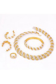 WesternRain Gold high Quality Transparent Plated Jewelry Sets Best quality Wedding Engagement gift Women's