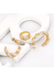 WesternRain Gold high Quality Transparent Plated Jewelry Sets Best quality Wedding Engagement gift Women's