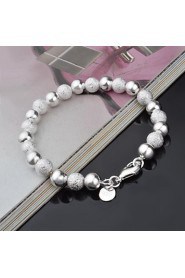 Fashion Sterling Silver Beading Women's Bracelet