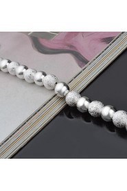 Fashion Sterling Silver Beading Women's Bracelet