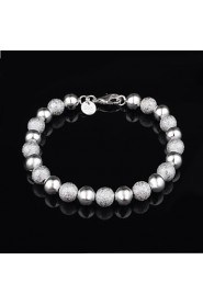 Fashion Sterling Silver Beading Women's Bracelet