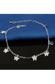 Women's Fashion Platinum Plated The Butterfly Anklets