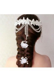 2 pcs Women Pearl/Crystal/Alloy Headbands/Hairpins/Flowers With Crystal/Pearl Wedding/Party Headpiece