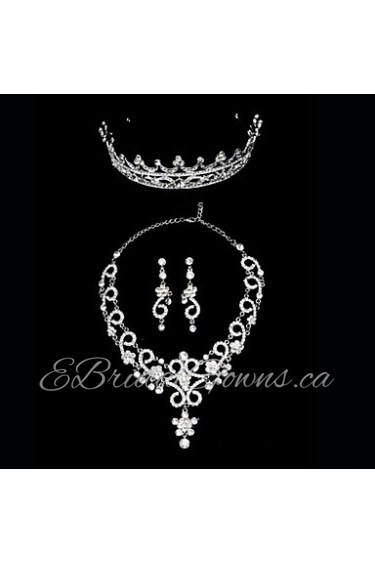 Jewelry Set Women's Anniversary / Wedding / Engagement / Birthday / Gift / Party / Daily / Special Occasion Jewelry Sets Alloy Rhinestone