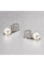 Drop Earrings Women's Cubic Zirconia/Pearl/Alloy Earring