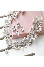 Jewelry Set Women's Wedding Jewelry Sets Imitation Pearl / Alloy Imitation Pearl / Rhinestone Necklaces / Earrings Ivory