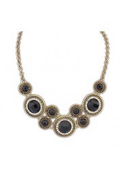 European Style (Circles) Alloy Acrylic Fashion Statement Necklace (More Color) (1 pc)