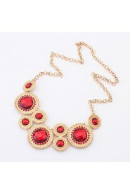 European Style (Circles) Alloy Acrylic Fashion Statement Necklace (More Color) (1 pc)