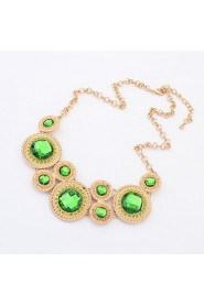 European Style (Circles) Alloy Acrylic Fashion Statement Necklace (More Color) (1 pc)