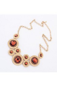 European Style (Circles) Alloy Acrylic Fashion Statement Necklace (More Color) (1 pc)