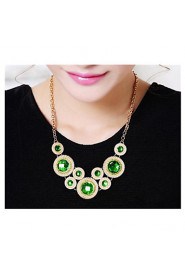 European Style (Circles) Alloy Acrylic Fashion Statement Necklace (More Color) (1 pc)