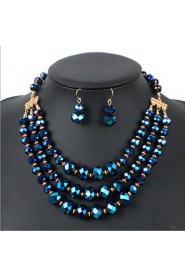 Women's Rhinestone Jewelry Set Crystal