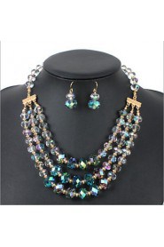 Women's Rhinestone Jewelry Set Crystal