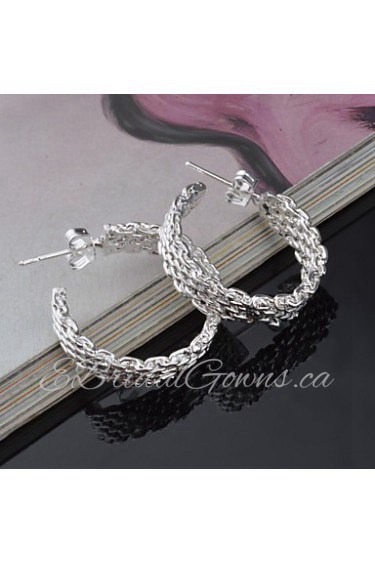 Women's Silver Hoop Earrings