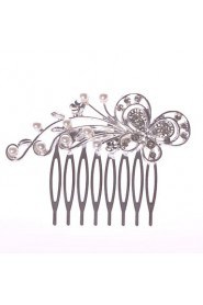 Women's / Flower Girl's Alloy Headpiece-Wedding / Special Occasion / Casual / Office & Career / Outdoor Hair Combs 1 Piece Clear Round