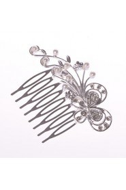 Women's / Flower Girl's Alloy Headpiece-Wedding / Special Occasion / Casual / Office & Career / Outdoor Hair Combs 1 Piece Clear Round