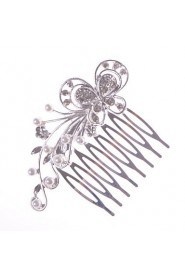 Women's / Flower Girl's Alloy Headpiece-Wedding / Special Occasion / Casual / Office & Career / Outdoor Hair Combs 1 Piece Clear Round