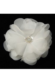 Elegant Organza With Rhinestone Women's Corsage Brooch