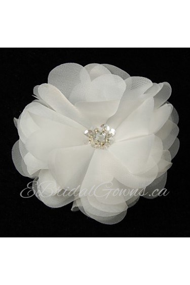 Elegant Organza With Rhinestone Women's Corsage Brooch