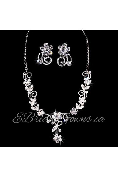 Jewelry Set Women's Anniversary / Wedding / Engagement / Birthday / Gift / Party / Special Occasion Jewelry Sets AlloyRhinestone / Cubic