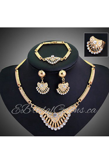 Jewelry Set Women's Anniversary / Wedding / Engagement / Birthday / Gift / Party / Daily / Special Occasion Jewelry Sets Alloy Rhinestone