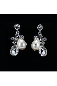 Flower style Women's Cubic Zirconia/Alloy/Imitation Pearl Wedding/Party Jewelry Set With