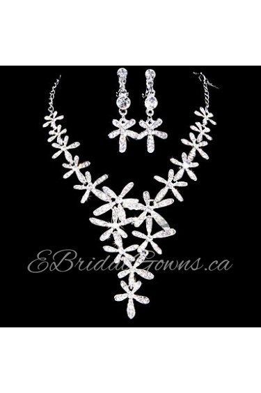 Jewelry Set Women's Anniversary / Wedding / Engagement / Birthday / Gift / Party / Special Occasion Jewelry Sets AlloyRhinestone / Cubic