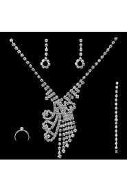 Jewelry Set Women's Anniversary / Wedding / Engagement / Gift / Party / Special Occasion Jewelry Sets Alloy / Rhinestone Rhinestone