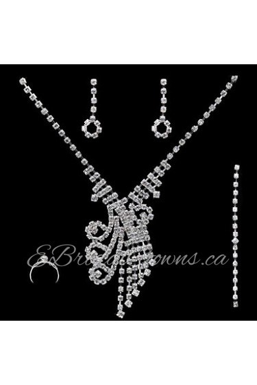 Jewelry Set Women's Anniversary / Wedding / Engagement / Gift / Party / Special Occasion Jewelry Sets Alloy / Rhinestone Rhinestone