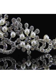 Women Rhinestone/Alloy/Imitation Pearl Tiaras With Wedding/Party Headpiece