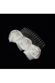 Women's Satin Headpiece-Special Occasion Hair Combs As the Picture
