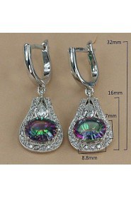 Jewelry Set Women's Birthday / Gift / Party Jewelry Sets Alloy Cubic Zirconia Rings / Earrings Silver