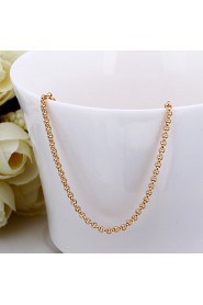 Fashion Snake Shape White Gold Plated Copper Alloy Rolo Chain Necklace(Gold,Rose Gold,White Gold)(1Pc)