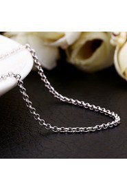 Fashion Snake Shape White Gold Plated Copper Alloy Rolo Chain Necklace(Gold,Rose Gold,White Gold)(1Pc)