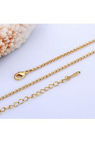 Fashion Snake Shape White Gold Plated Copper Alloy Rolo Chain Necklace(Gold,Rose Gold,White Gold)(1Pc)