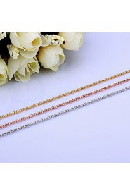 Fashion Snake Shape White Gold Plated Copper Alloy Rolo Chain Necklace(Gold,Rose Gold,White Gold)(1Pc)