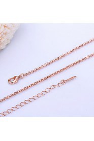 Fashion Snake Shape White Gold Plated Copper Alloy Rolo Chain Necklace(Gold,Rose Gold,White Gold)(1Pc)