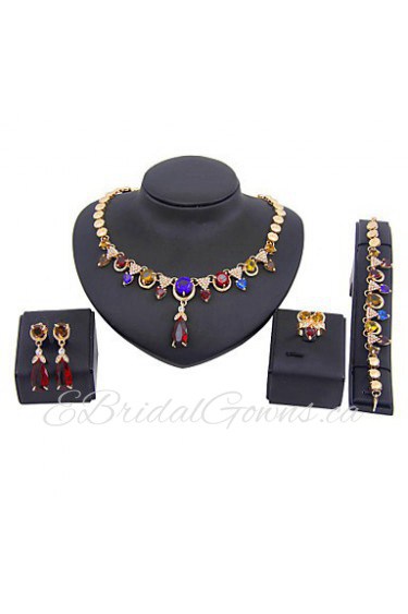 New fashion trendy gold plated (necklace,bracelet,earrings)jewelry sets