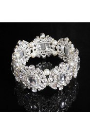 Women's Chain / Round Bangles Bracelet Alloy Rhinestone