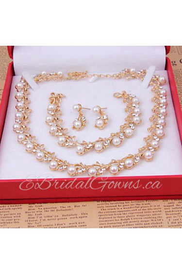 Fashion gold-plated necklace (necklace) (earrings) (Bracelet)